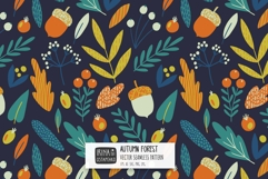 Autumn Forest Botanicals Pattern Product Image 1