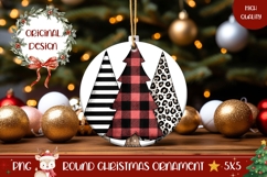 Rustic Christmas Ornament PNG, Winter Ornament Template Product Image 1
