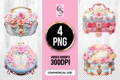 Floral Jewelry Box Clipart Sublimation PNG Product Image 1