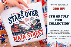 Stars Over Main Street PNG | 4th July Sublimation Product Image 1