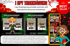 I spy thanksgiving printable worksheets &amp; activities for kid Product Image 1