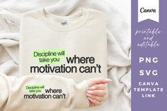 Motivational Quote Graphic, Fitness Mindset Editable Design Product Image 1