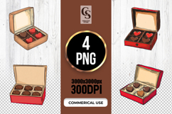 Chocolate Heart Box Bookmark Sublimation Product Image 1