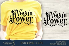 Vegan Power SVG PNG Sublimation|Vegan Power SVG |Veganism Product Image 1