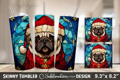 Stained Glass Christmas Dog Wrap - Stained Glass Tumbler Product Image 1