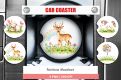 Car Coaster Rainbow Meadow Product Image 1