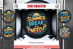 Car Coaster Tropical Summer Product Image 1