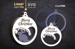 Rabbit Christmas Tree Toy SVG laser cut file for Glowforge Product Image 2
