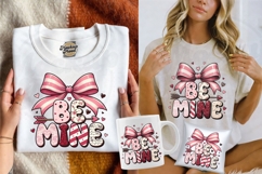 Be Mine Bow Valentine T-Shirt Design Product Image 1