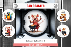 Culinary Cuties Car Coaster Product Image 1