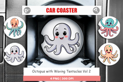 Car Coaster Waving Octopus Product Image 1