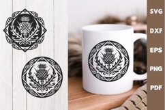 Celtic thistle SVG, Engraved Laser Cutting board SVG Product Image 2