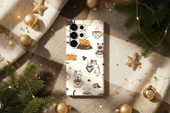 Festive flat lay phone mockup Product Image 1