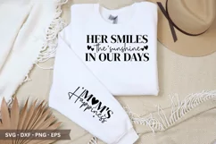 Her Smiles the Sunshine - Mother's Day Sleeve T shirt Design Product Image 1