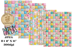 Quilt, Sewing, Paper, Shabby Chic, Papers, Junk Journal Product Image 1