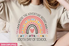 Where the Adventure Begin 100th Day of School PNG Product Image 2