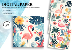 Safari Flamingo Background Wallpaper Animal Studio Backdrop Product Image 1