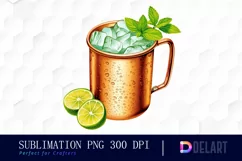 Moscow Mule Cocktail Watercolor PNG Clipart Product Image 1