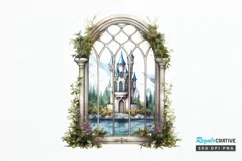 Fairy Castle Window Sublimation PNG Clipart Product Image 1