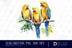 Watercolor Family of Three Clipart Design Product Image 1