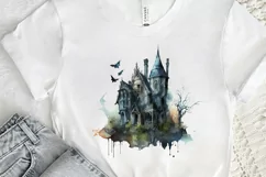 Watercolor Gothic House Clipart PNG Clipart Product Image 2