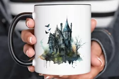 Watercolor Gothic House Clipart PNG Clipart Product Image 3