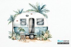 Watercolor Caravan Sublimation PNG Clipart Product Image 1