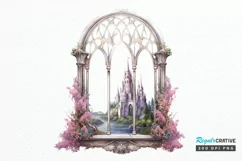 Fairy Castle Window Sublimation PNG Clipart Product Image 1