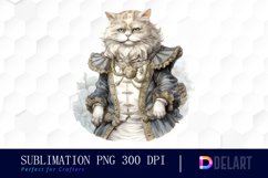 Watercolor Gothic Cat Clipart Product Image 1