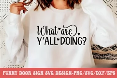Funny Door Sign SVG Design | Door Sign SVG Design Product Image 1
