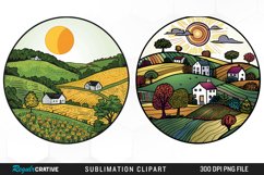 Watercolor Countryside Design Clipart Product Image 1