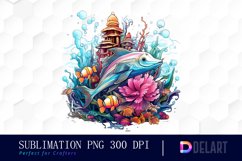 Watercolor Dreamy Underwater Fantasy Clipart Image Product Image 1