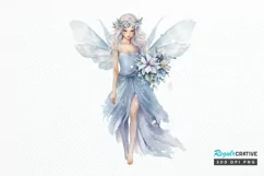 Winter Fairy Watercolor PNG Clipart Product Image 1