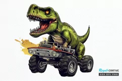Dinosaur Monster Truck PNG Clipart Product Image 1