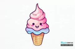 Artistic Drawing Kawaii Ice Cream PNG Clipart Product Image 1