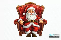 Watercolor Santa Claus PNG Clipart Product Image 1