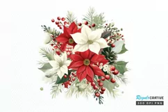 Christmas Flower Bouquet PNG Clipart Product Image 1