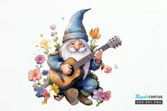 Watercolor Rockstar Gnome PNG Clipart Product Image 1