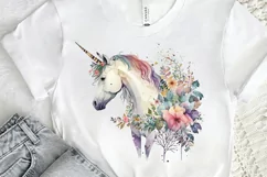 Watercolor Cute Unicorn PNG Clipart Product Image 2