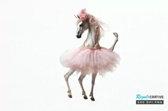 Ballerina Unicorns PNG Clipart Product Image 1