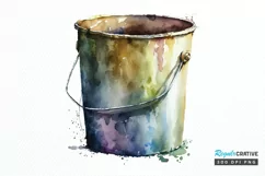 Watercolor Paint Bucket PNG Clipart Product Image 1