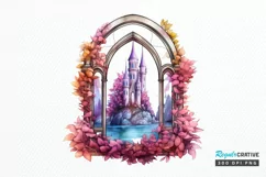 Fairy Castle Window Sublimation PNG Clipart Product Image 1