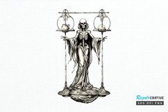 Skeleton Witch Tarot Card PNG Clipart Product Image 1