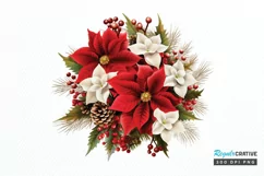 Christmas Flower Bouquet PNG Clipart Product Image 1