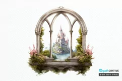 Fairy Castle Window Sublimation PNG Clipart Product Image 1
