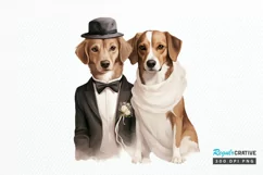 Dog Bride and Dog Groom PNG Clipart Product Image 1