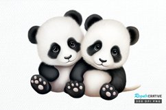 Baby Pandas Sublimation PNG Clipart Product Image 1