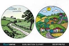 Watercolor Countryside Artwork Clipart Product Image 1