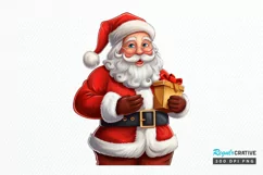 Watercolor Santa Claus PNG Clipart Product Image 1