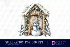 Watercolor Winter Christmas Big PNG Clipart Product Image 1